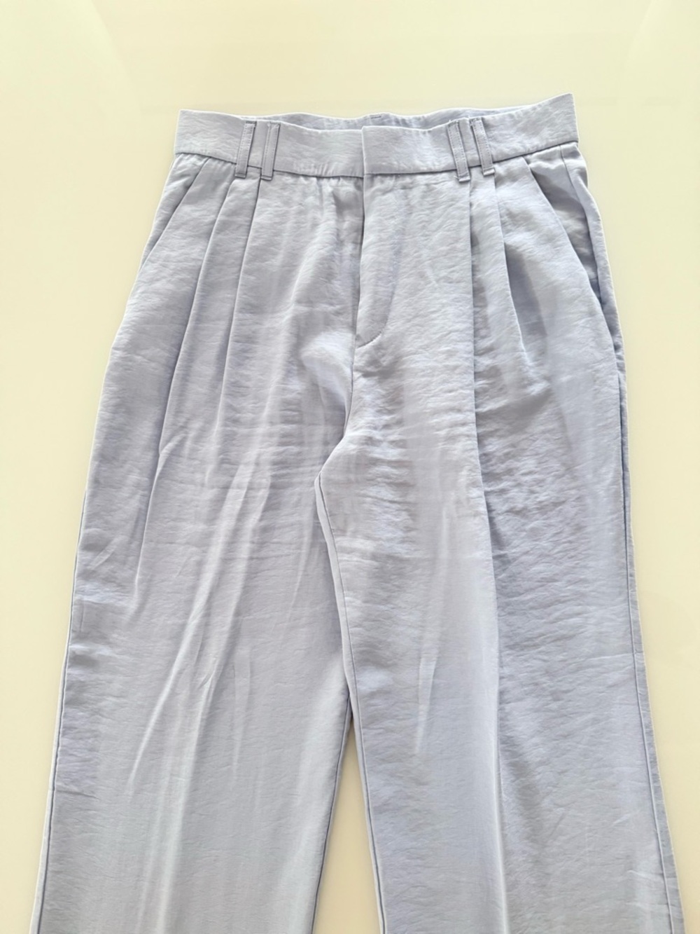 ZARA Women’s Pleated Full Length Pants - Pastel Blue -Size Medium *Read details - Picture 5 of 13